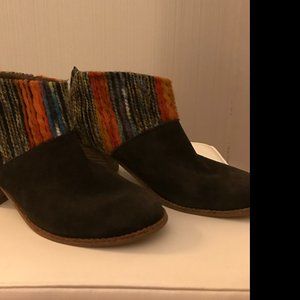 Tom's brown multi color suede bootie size 8.5